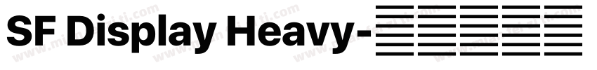 SF Display Heavy字体转换